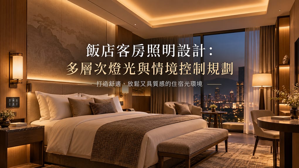 飯店客房照明設計：多層次燈光與情境控制規劃