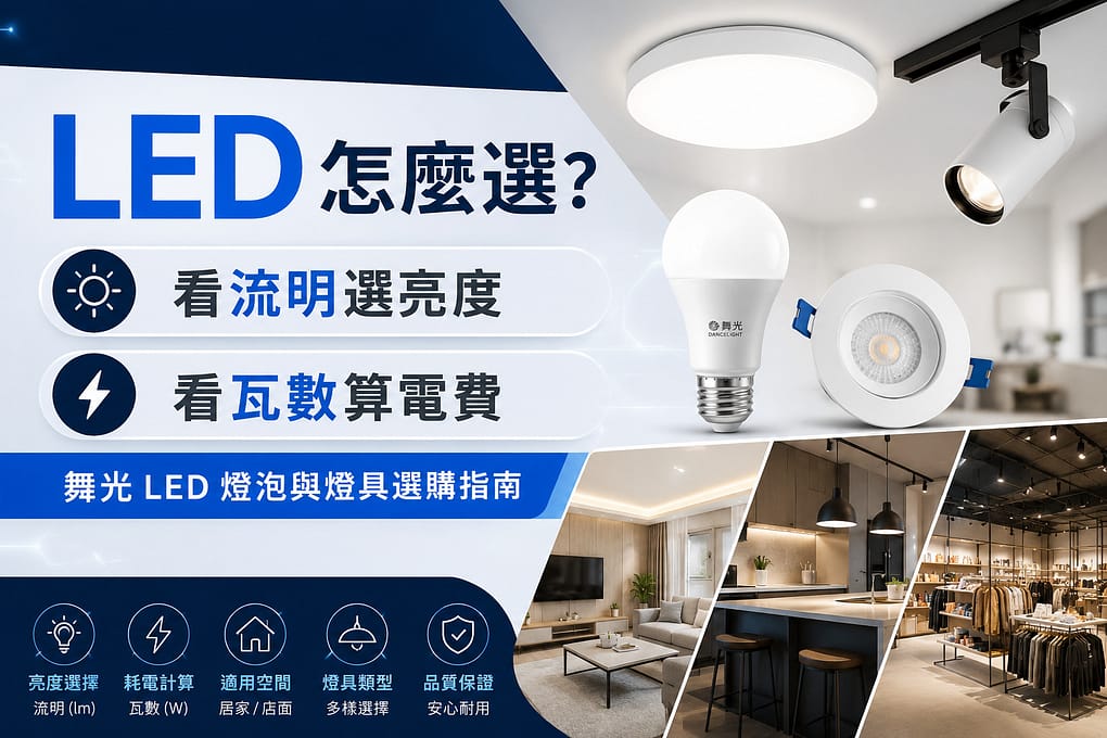 LED 怎麼選?看流明選亮度、看瓦數算電費,一次看懂 LED 燈泡與燈具選購指南