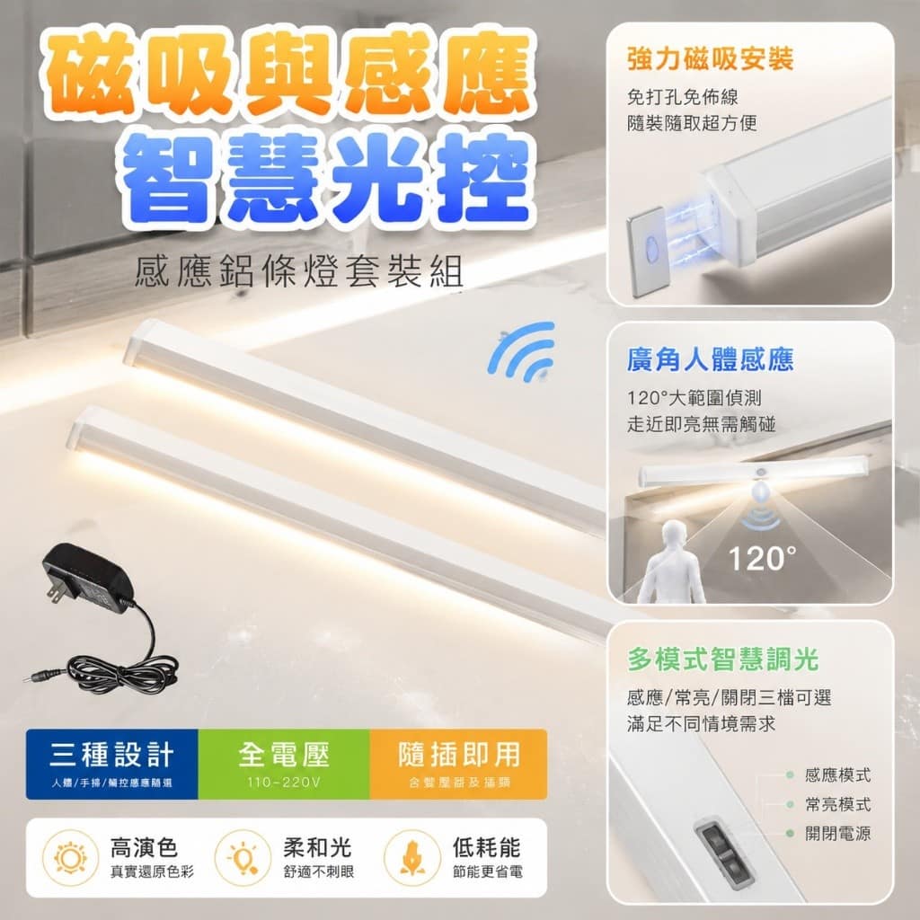 磁吸感應燈|Wlighting 慶達照明