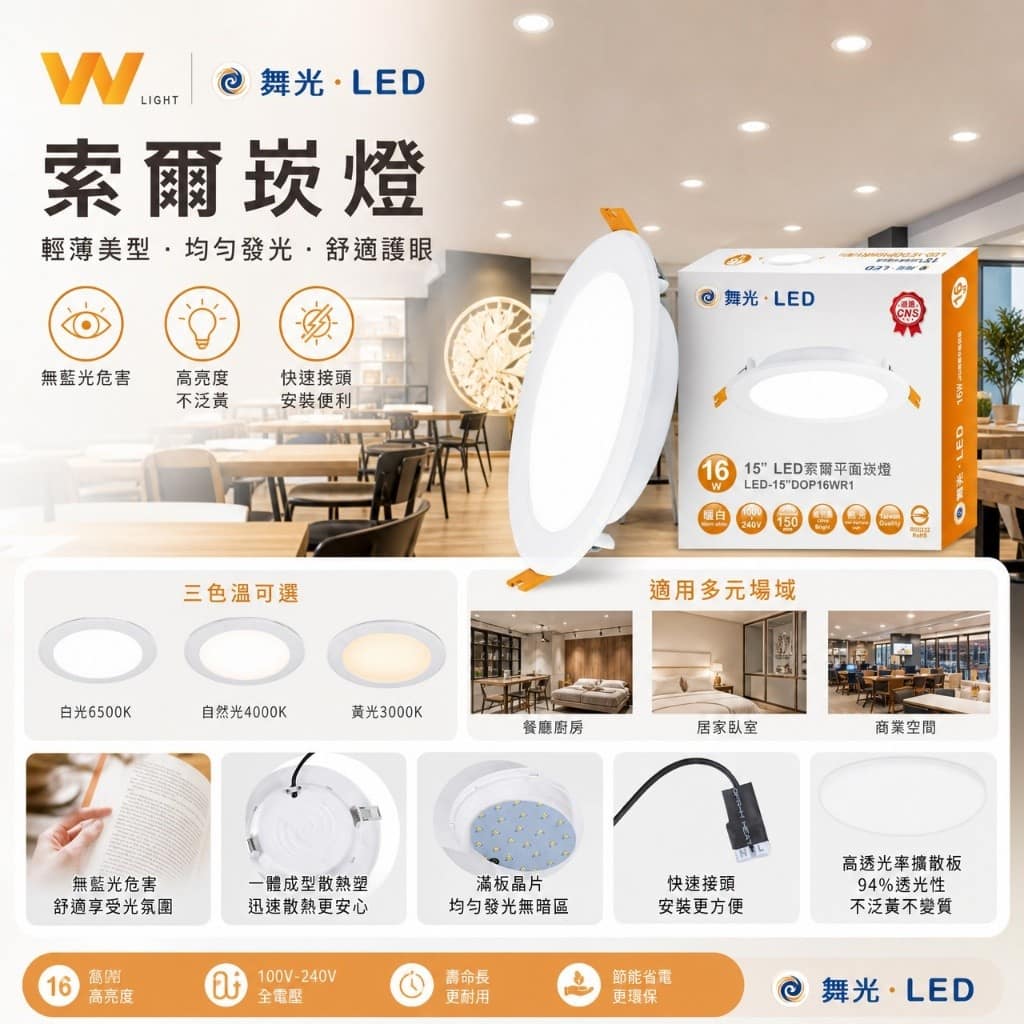 索爾/奧丁崁燈(15公分)|Wlighting 慶達照明