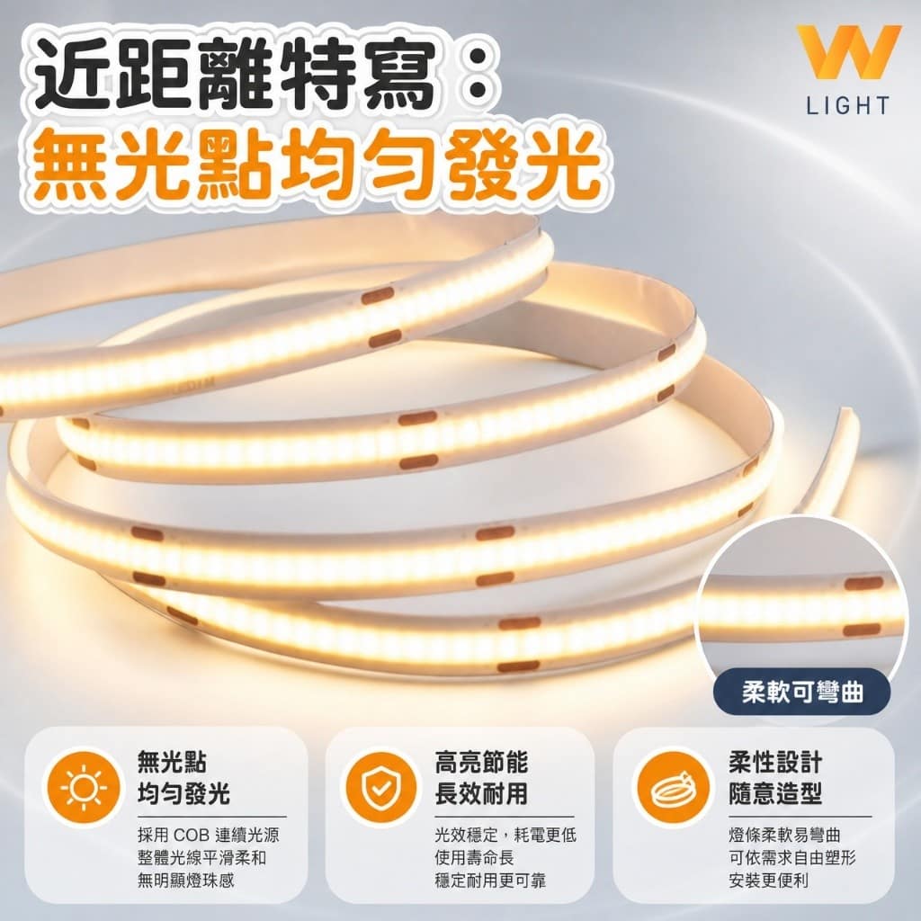 COB穩壓燈條|Wlighting 慶達照明