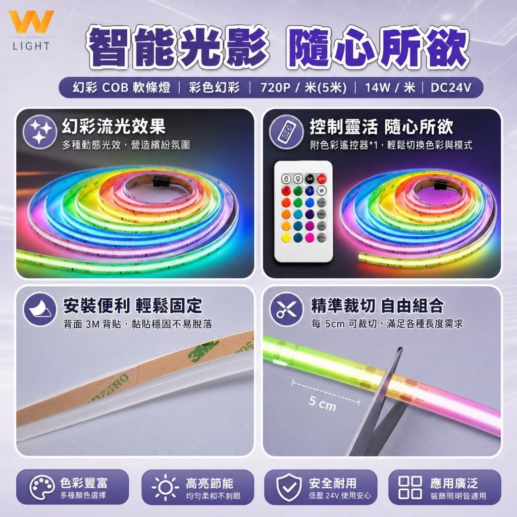 幻彩COB燈條|Wlighting 慶達照明