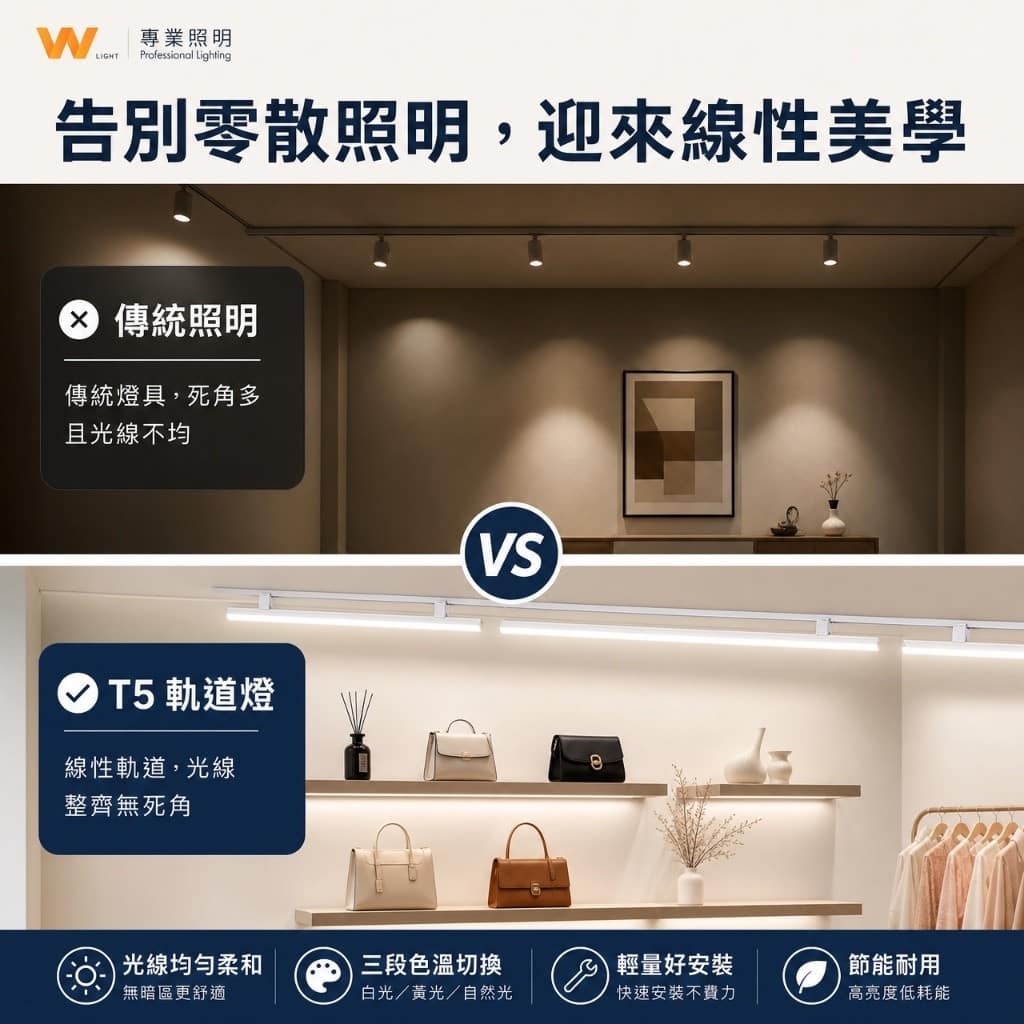 T5一體式軌道燈|Wlighting 慶達照明