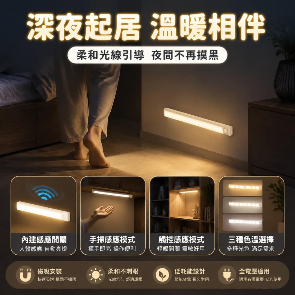 磁吸感應燈|Wlighting 慶達照明