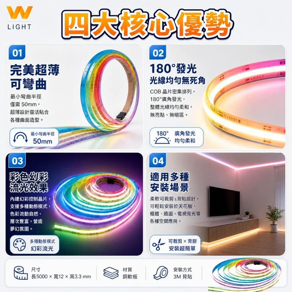 幻彩COB燈條|Wlighting 慶達照明