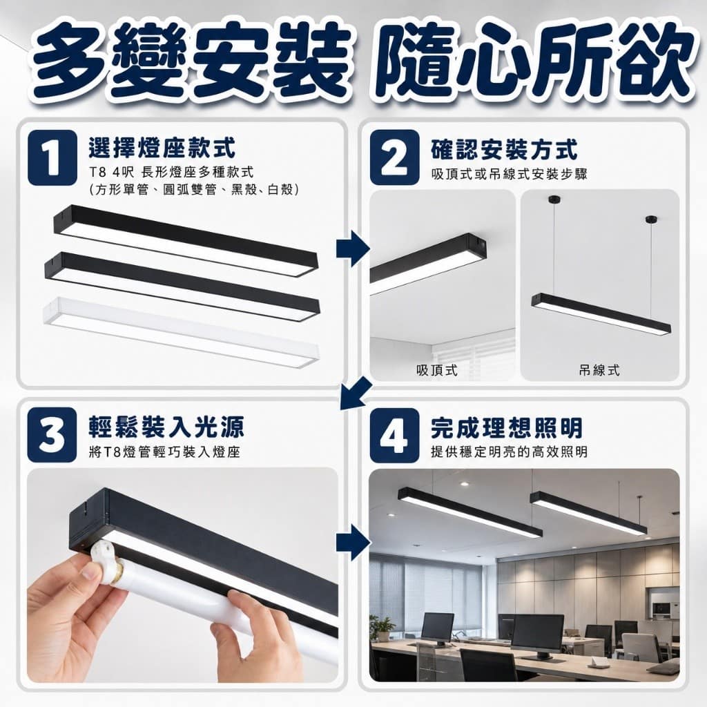 T8長形燈座|Wlighting 慶達照明