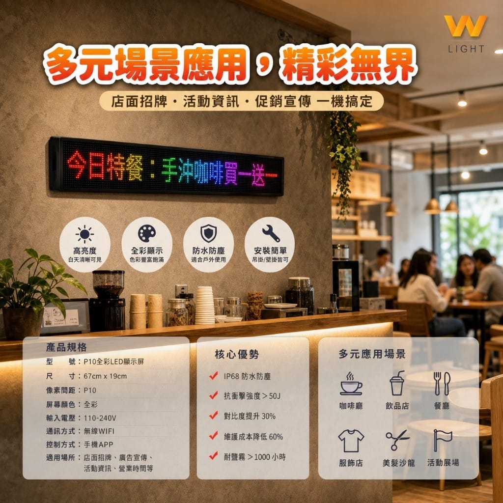 P5全彩字幕機|Wlighting 慶達照明