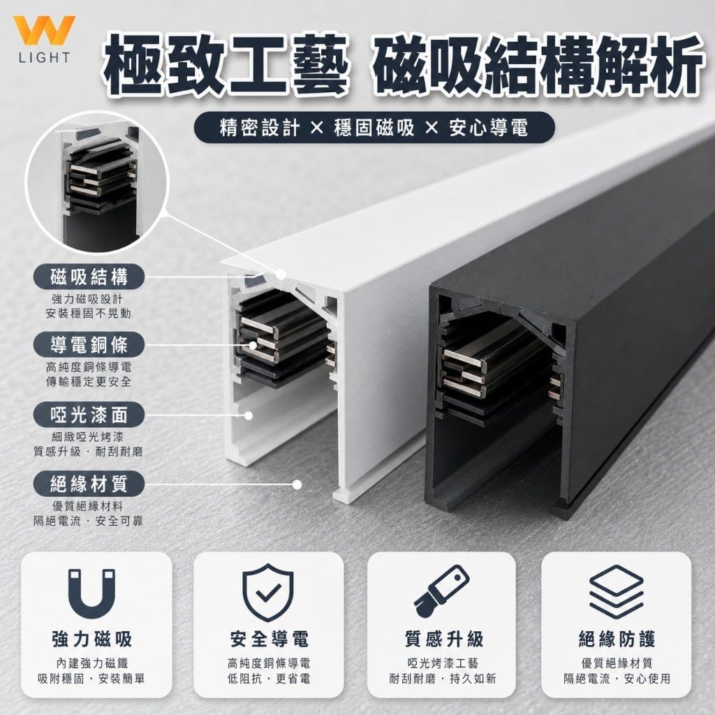 達文西磁吸軌道|Wlighting 慶達照明