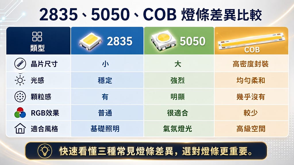 為什麼燈條會有不同型號 圖片示意 6