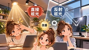 燈光刺眼與螢幕反光怎麼改善？直接眩光與反射眩光比較
