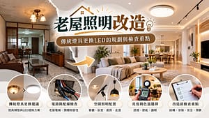 老屋照明改造：傳統燈具更換LED的規劃與檢查重點