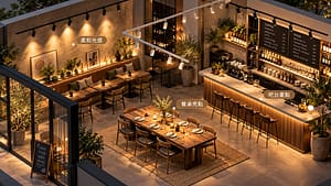 餐廳軌道燈配置：餐桌、吧台與牆面氛圍照明指南