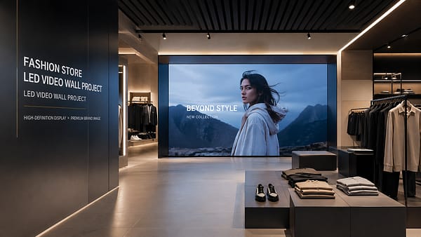 LED電視牆 – 服飾店實際工程照片