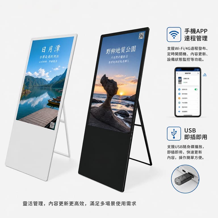 畫架式廣告機|Wlighting 慶達照明